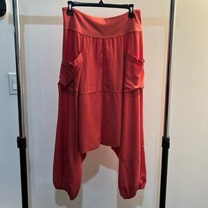 Free people drop crotch hair and pants.